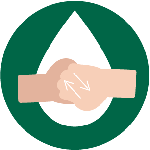 Frotas las manos entre ellas