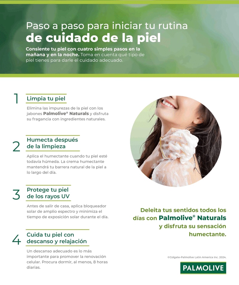 Infografía: Paso a paso para iniciar tu rutina de cuidado de piel