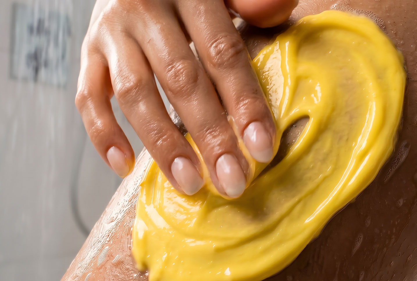Modo de uso del jabón líquido Palmolive Smoothie Mango y Durazon