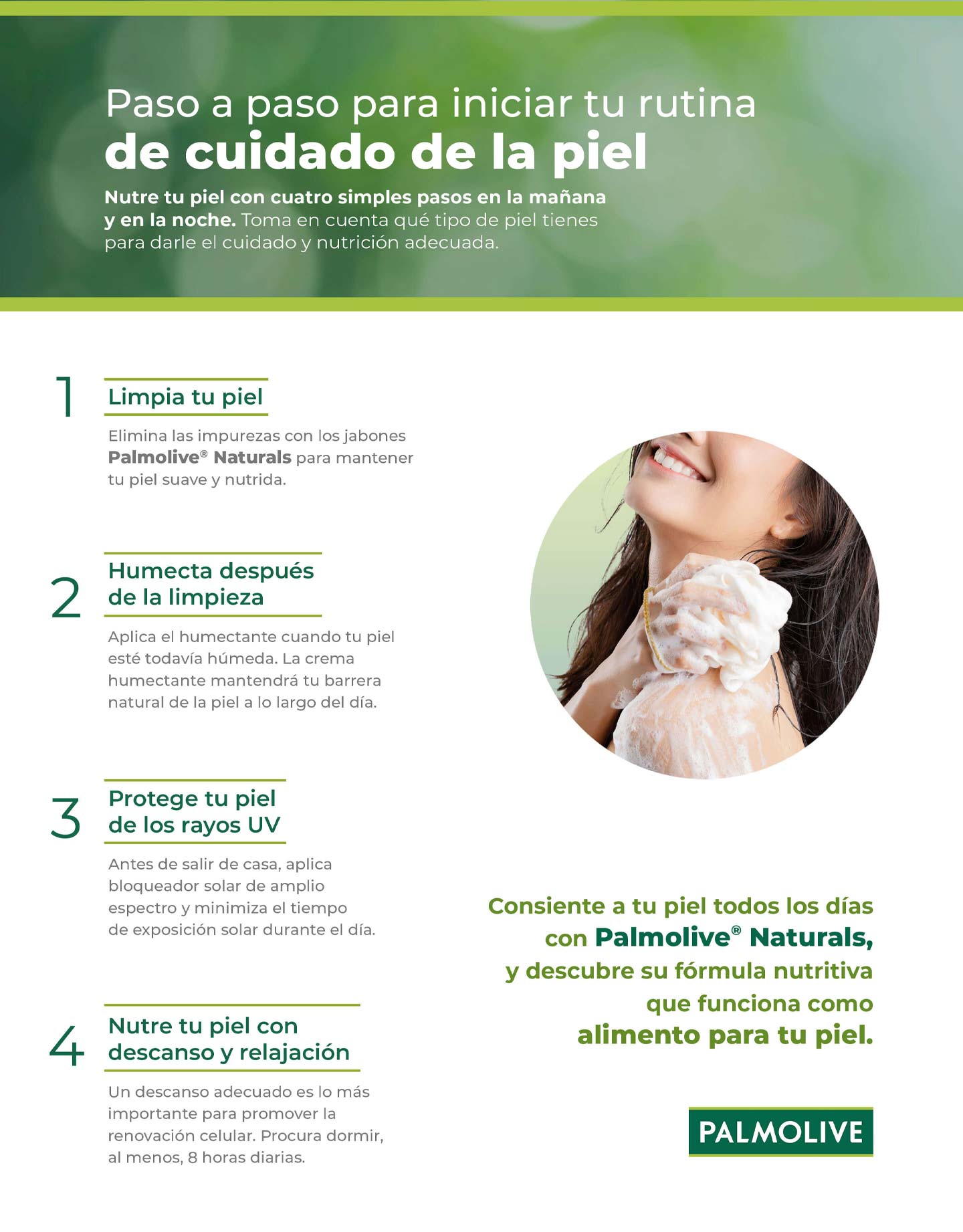 Infografía: Paso a paso para iniciar tu rutina de cuidado de piel Infografía: Paso a paso para iniciar tu rutina de cuidado de piel