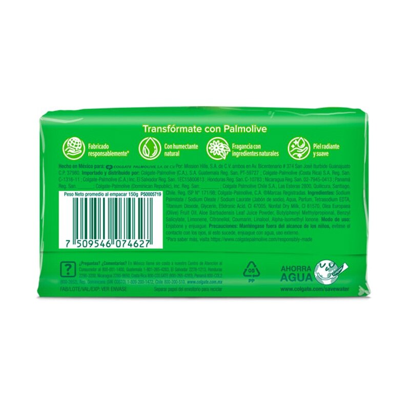 Palmolive® Naturals Sensación Humectante Oliva y Aloe Jabón en barra Palmolive® Naturals Sensación Humectante Oliva y Aloe Jabón en barra