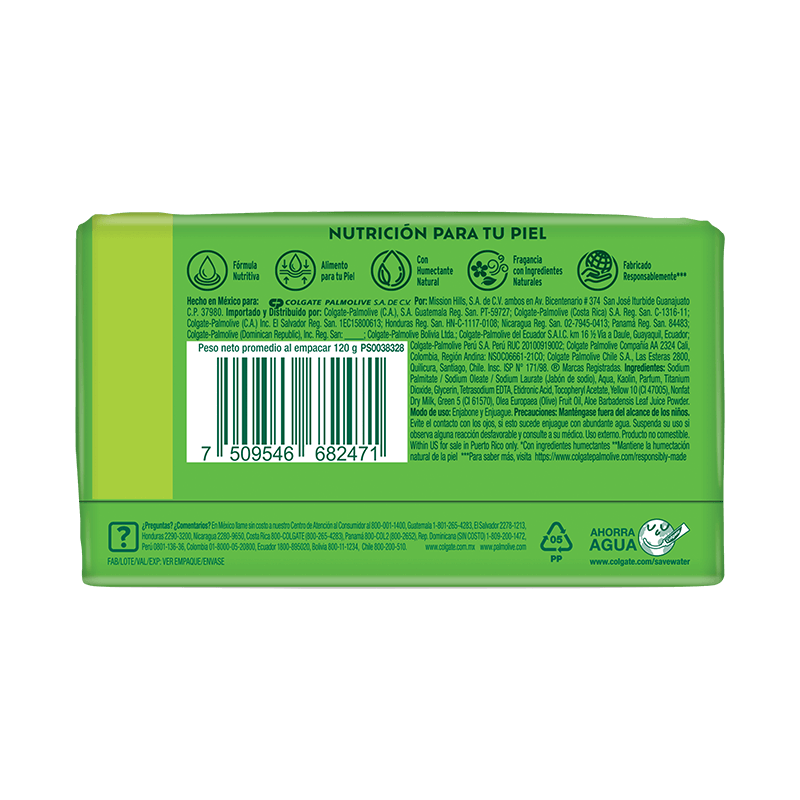 Palmolive® Naturals Sensación Humectante Oliva y Aloe Jabón en barra Palmolive® Naturals Sensación Humectante Oliva y Aloe Jabón en barra