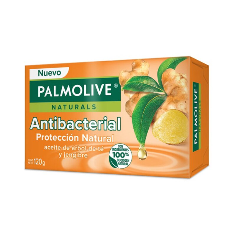 Palmolive® Naturals Antibacterial Aceite de Árbol de Té y Jengibre Jabón en barra
