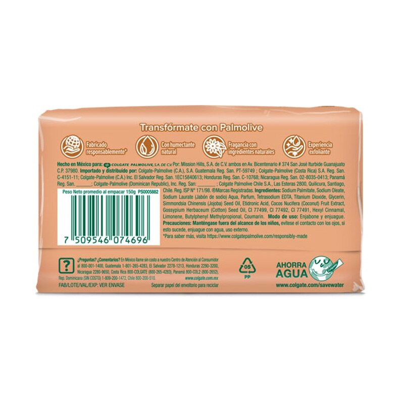 Palmolive® Naturals Suavidad Exfoliante Coco y Algodón Jabón en barra