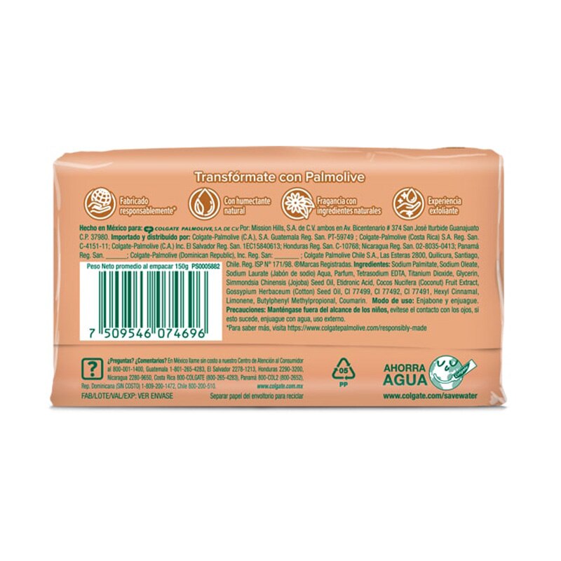 Palmolive® Naturals Suavidad Exfoliante Coco y Algodón Jabón en barra Palmolive® Naturals Suavidad Exfoliante Coco y Algodón Jabón en barra