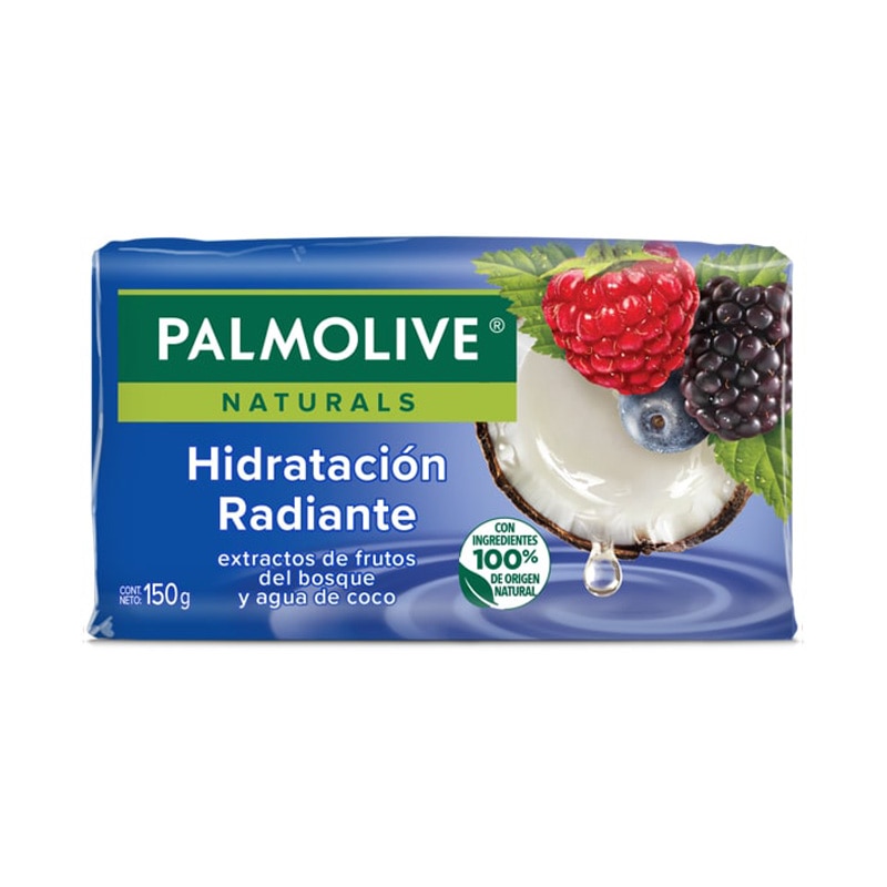 Palmolive® Naturals Hidratación Radiante Extractos de Frutos del Bosque y Agua de Coco Jabón en barra