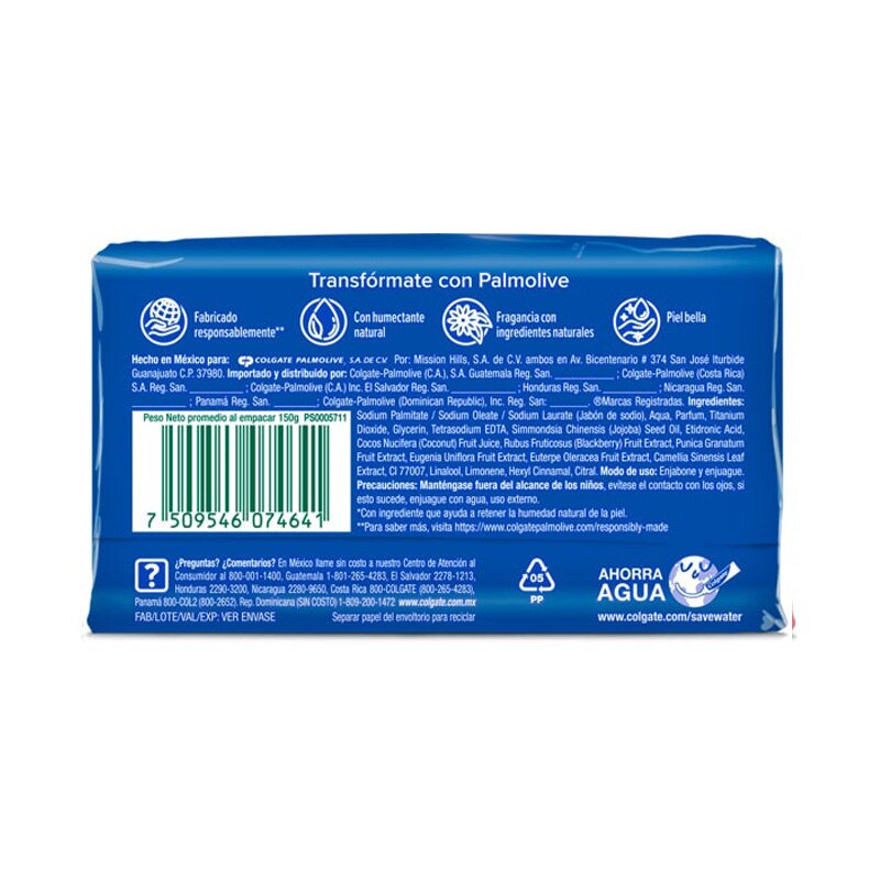 Palmolive® Naturals Hidratación Radiante Extractos de Frutos del Bosque y Agua de Coco Jabón en barra Palmolive® Naturals Hidratación Radiante Extractos de Frutos del Bosque y Agua de Coco Jabón en barra