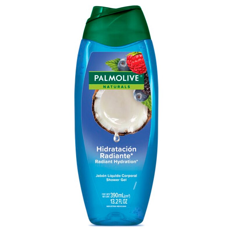 Palmolive® Naturals Hidratación Radiante Extractos de Frutos del Bosque y Agua de Coco Jabón líquido corporal Palmolive® Naturals Hidratación Radiante Extractos de Frutos del Bosque y Agua de Coco Jabón líquido corporal