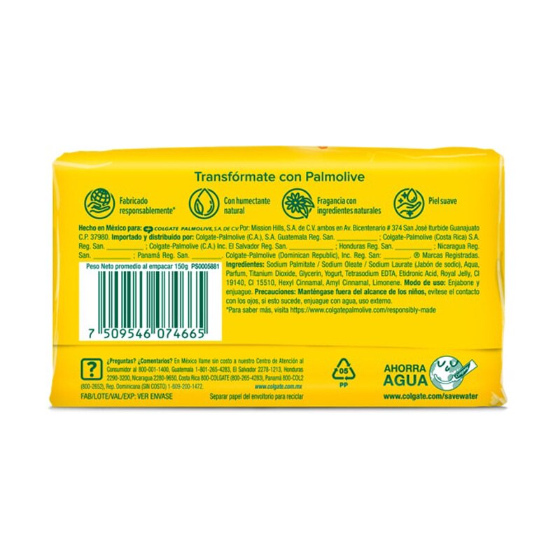 Palmolive® Naturals Sensación Nutritiva Extracto de Jalea Real y Yoghurt Jabón en barra Palmolive® Naturals Sensación Nutritiva Extracto de Jalea Real y Yoghurt Jabón en barra