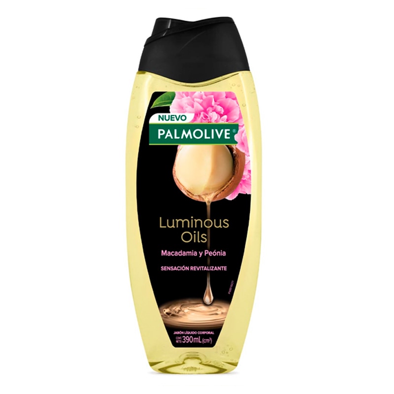 Palmolive® Luminous Oils Macadamia y Peonía Sensación Revitalizante Jabón líquido corporal Palmolive® Luminous Oils Macadamia y Peonía Sensación Revitalizante Jabón líquido corporal
