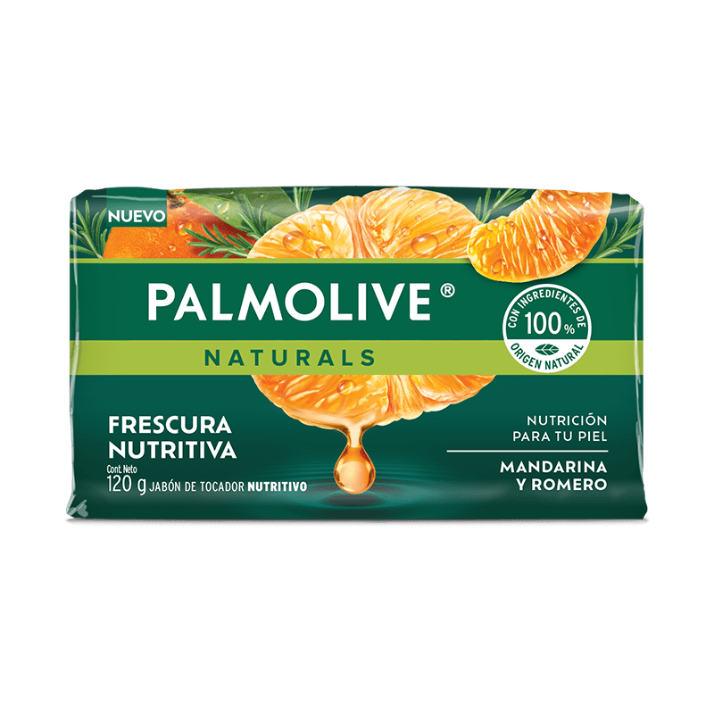Etiqueta jabón en barra Palmolive Naturals Mandarina y Romero Etiqueta jabón en barra Palmolive Naturals Mandarina y Romero