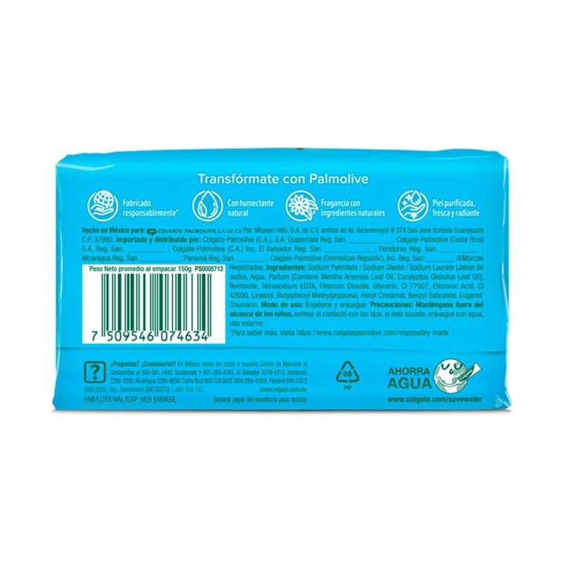 Palmolive® Naturals Purificante Frescura Menta y Eucalipto Jabón en barra Palmolive® Naturals Purificante Frescura Menta y Eucalipto Jabón en barra