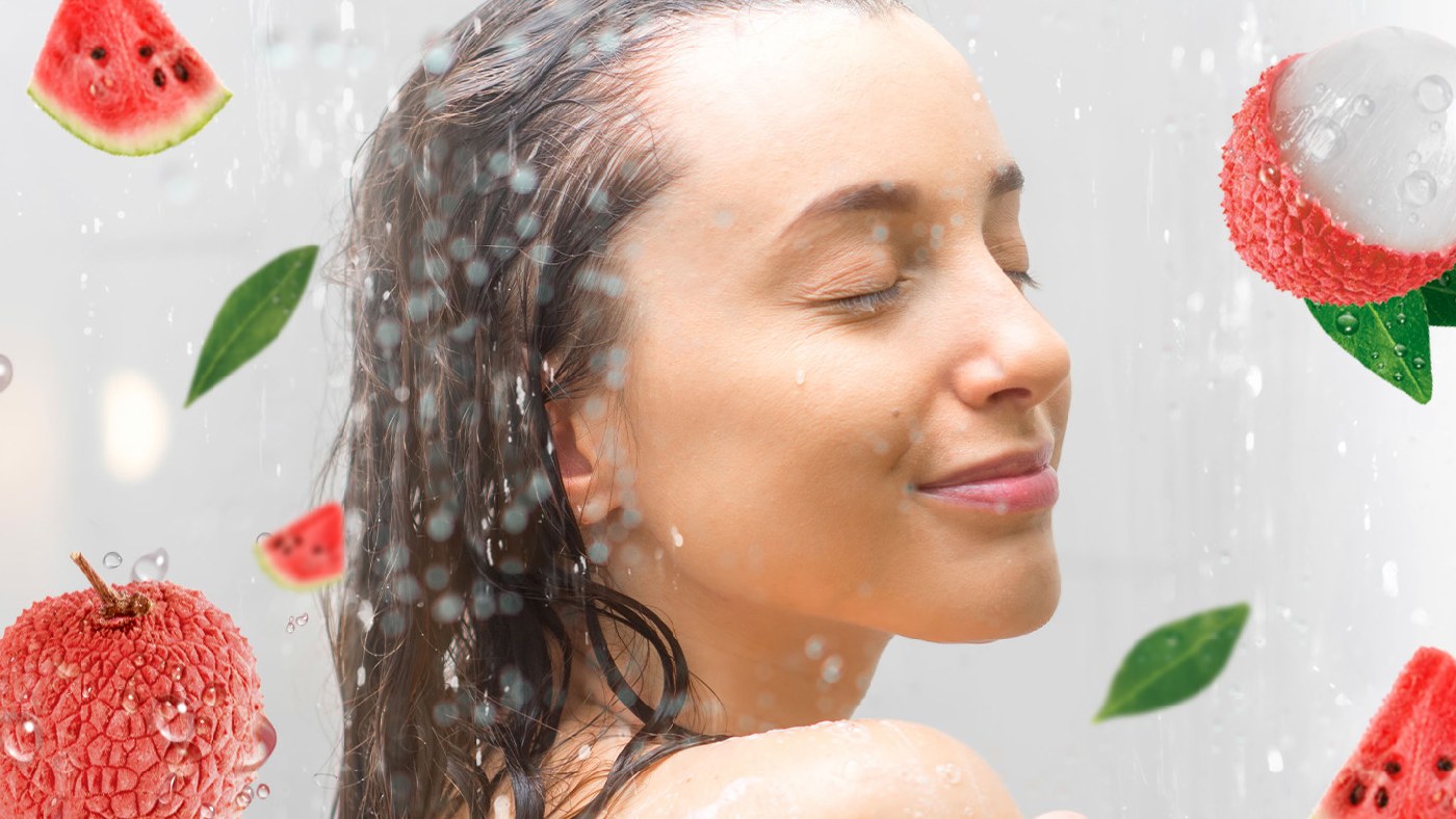 Modo de uso del jabón líquido Palmolive Sandía y Lychee