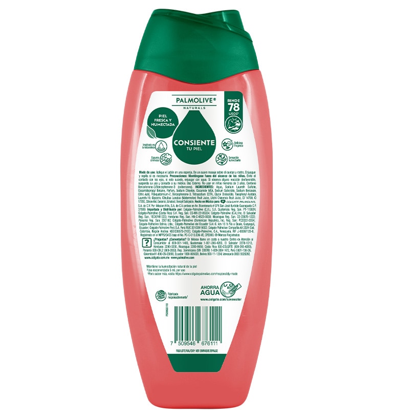 Palmolive® Naturals Humectación Refrescante Sandía y Lychee Jabón líquido para manos Palmolive® Naturals Humectación Refrescante Sandía y Lychee Jabón líquido para manos