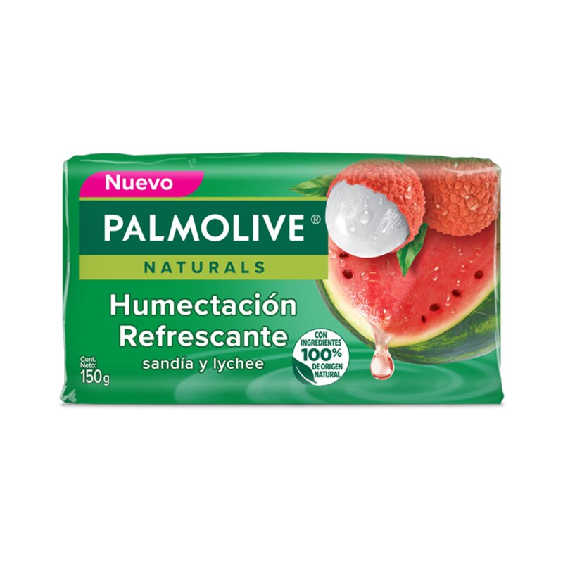 Palmolive® Naturals Humectación Refrescante Sandía y Lychee Jabón en barra