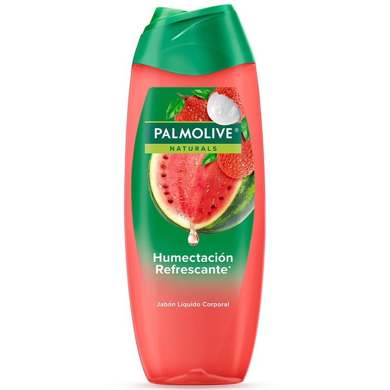 Palmolive® Naturals Suavidad Natural Cereza y Coco Jabón líquido corporal Palmolive® Naturals Humectación Refrescante Sandía y Lychee Jabón líquido corporal