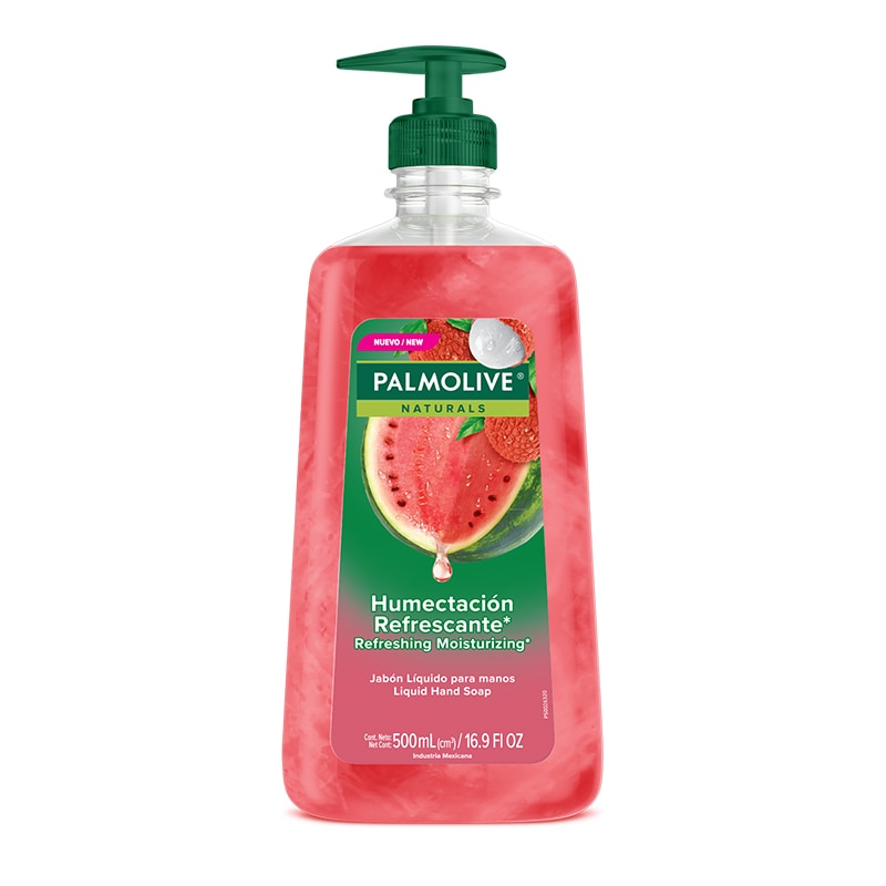 Palmolive® Naturals Humectación Refrescante Sandía y Lychee Jabón líquido para manos Palmolive® Naturals Humectación Refrescante Sandía y Lychee Jabón líquido para manos