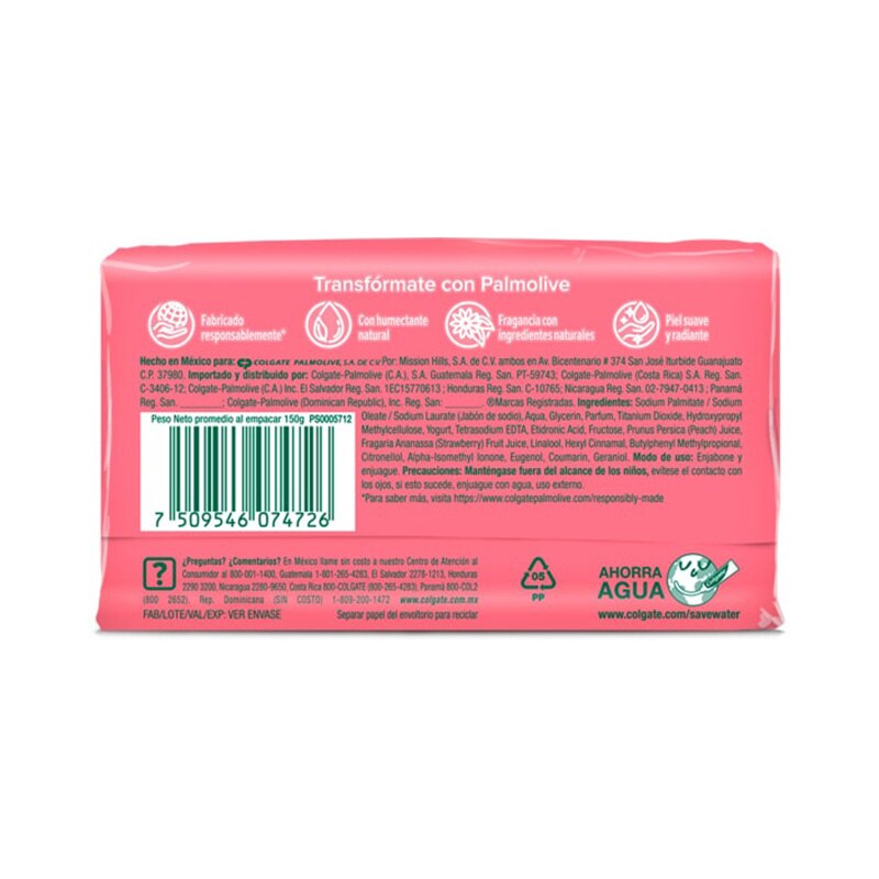 Palmolive® Naturals Suavidad Radiante Yoghurt y Frutas Jabón en barra